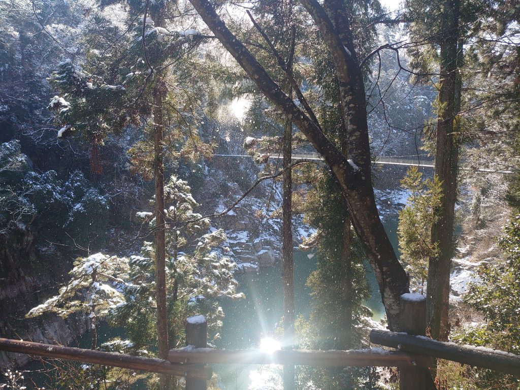 天龍峡　雪景色