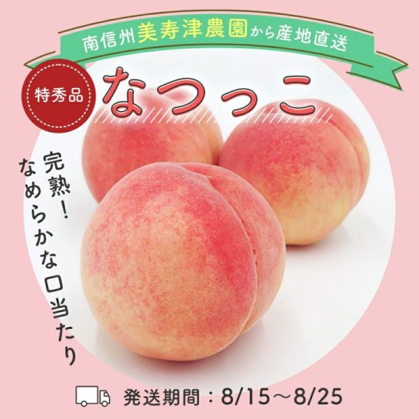 桃　なつっこ 特秀3kg（7〜9玉）