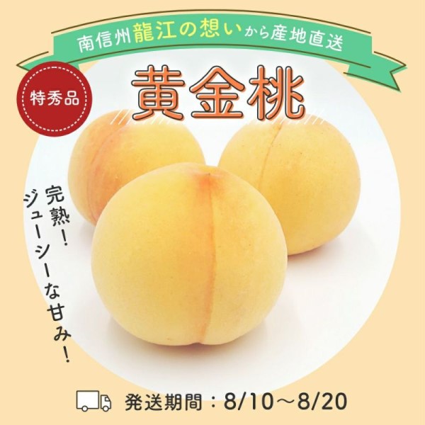 桃　黄金桃 特秀3kg（7〜9玉）