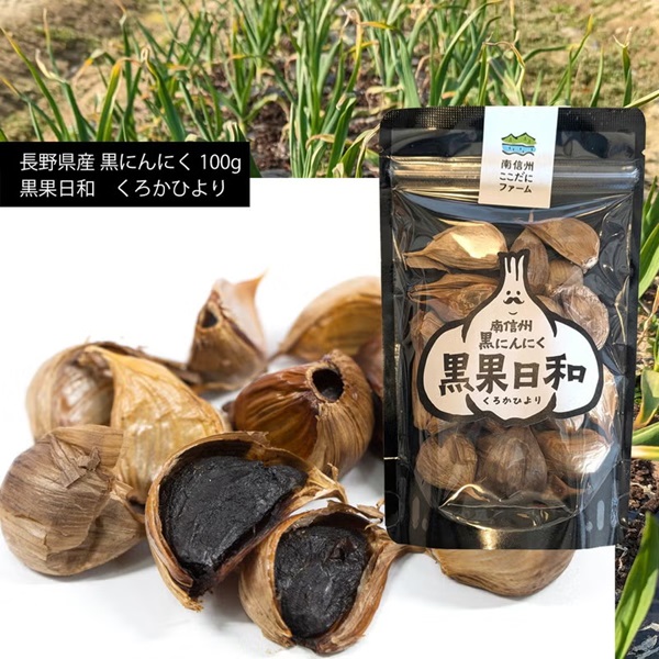 長野県産黒にんにく 100g 秀品　黒果日和 くろかひより